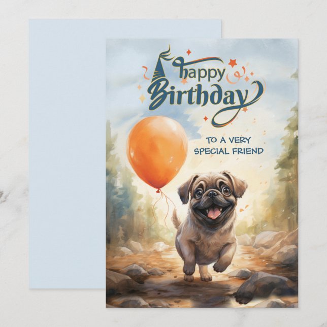 Carte d'anniversaire pour un ami spécial (Devant / Derrière)