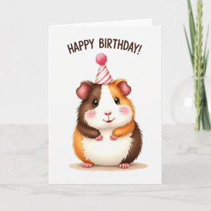 Carte d'anniversaire pour un animal duveteux