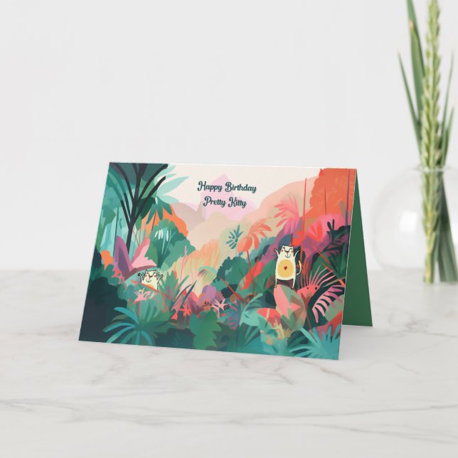 Carte d'anniversaire pour un chat (Devant)