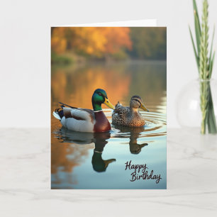 Carte d'anniversaire pour un couple de sauvagine p