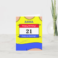 Carte d'anniversaire pour un coureur