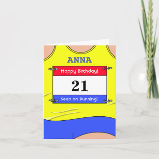 Carte d'anniversaire pour un coureur
