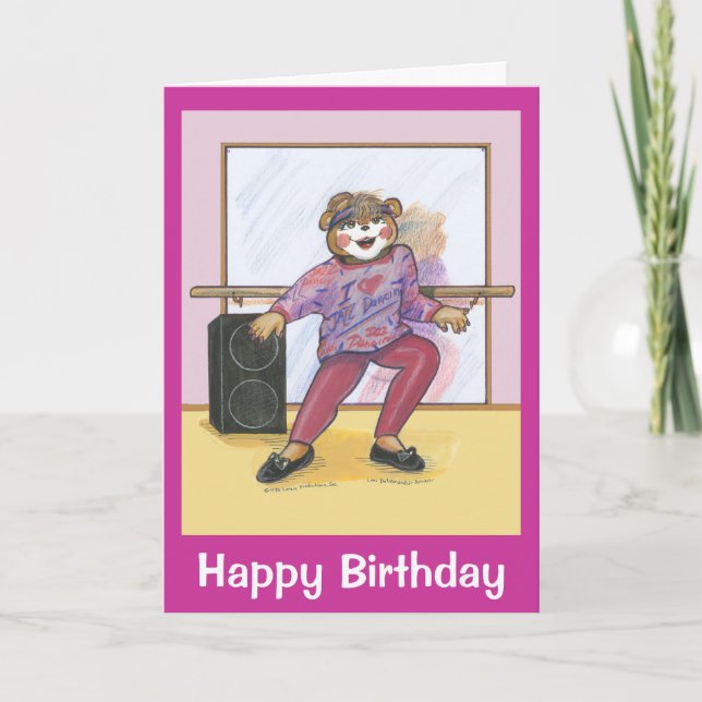 Carte d'anniversaire pour un danseur (Devant)