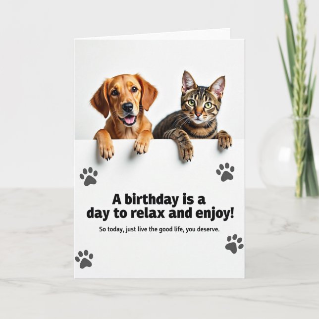 Carte d'anniversaire pour un duo mignon (Devant)