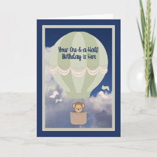 Carte d'anniversaire pour un enfant d'un an et dem