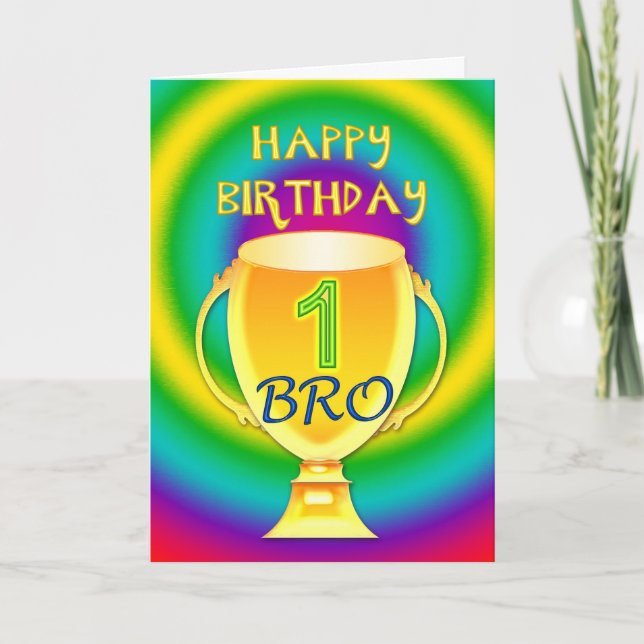 Carte d'anniversaire pour un frère du numéro 1 (Devant)