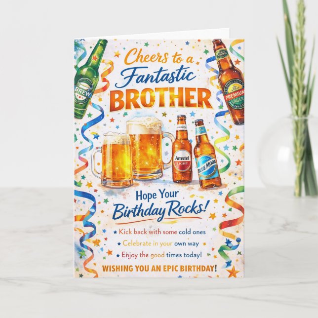 Carte d'anniversaire pour un frère fantastique (Devant)