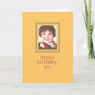 Carte d'anniversaire pour un garçon aux cheveux ro
