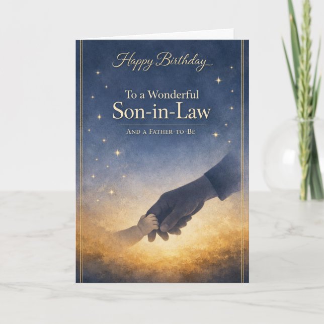 Carte d'anniversaire pour un gendre - futur père (Devant)