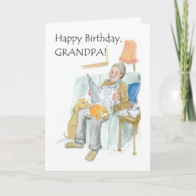 Carte d'anniversaire pour un grand-père (Devant)