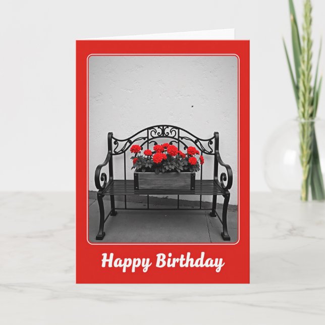 Carte d'anniversaire pour un jardin classique (Devant)