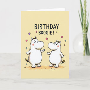 Carte d'anniversaire pour un joyeux couple d'anima