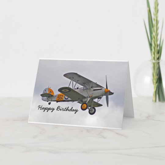 Carte D Anniversaire Pour Un Pilote Avec L Avion Zazzle Fr