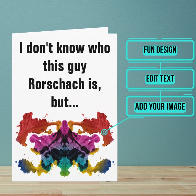 Carte d'anniversaire pour un psychologue ou un psy (This makes for the perfect card for that talented psychologist or psychiatrist friend of yours.)