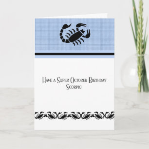 Carte d'anniversaire pour un Scorpio 23 oct.-21 no
