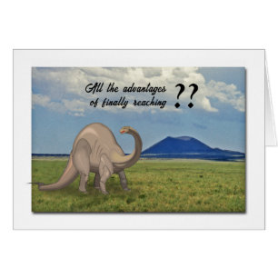 Carte d'anniversaire pour un senior - dinosaure et