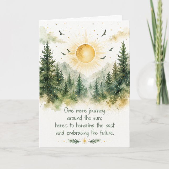Carte d'anniversaire pour un tour de plus autour d (Devant)