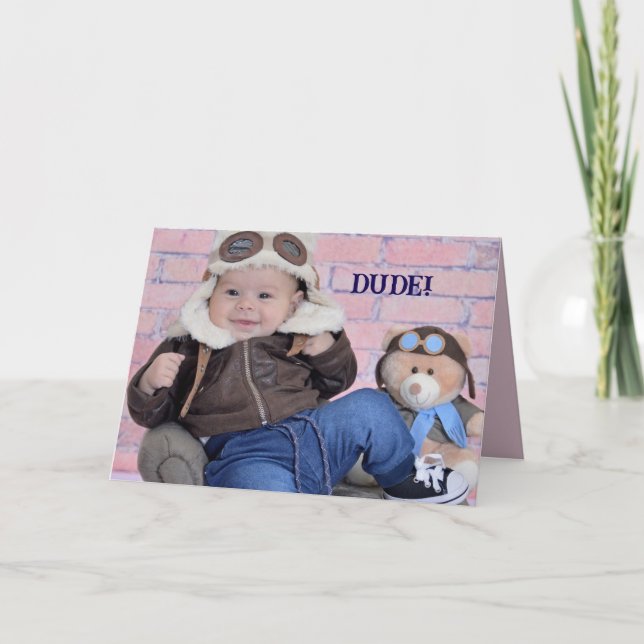 CARTE D'ANNIVERSAIRE POUR UN TYPE COOL (Devant)