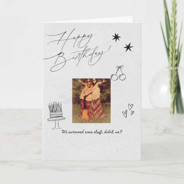 Carte d'anniversaire pour une amie (Devant)