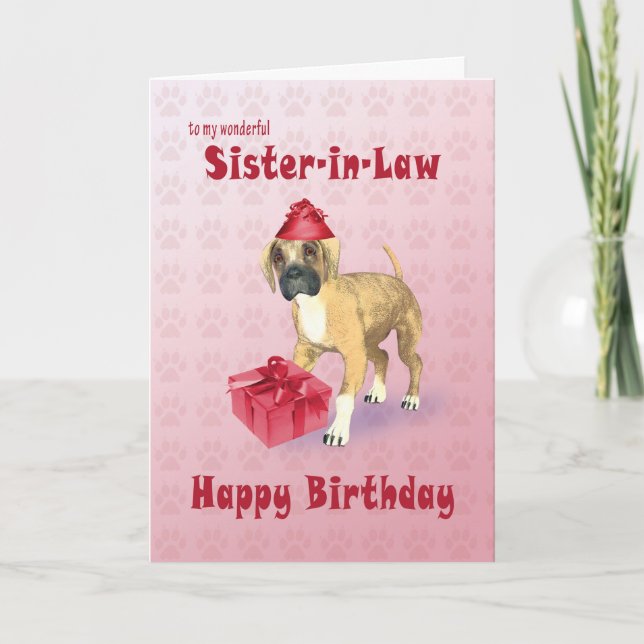 Carte d'anniversaire pour une belle-soeur avec un  (Devant)