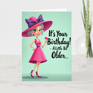 Carte d'anniversaire pour une dame glamour