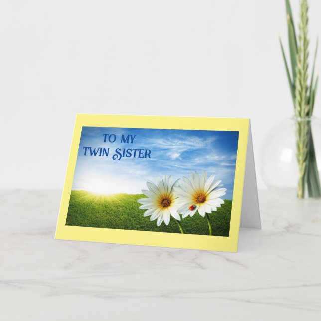 CARTE D'ANNIVERSAIRE POUR UNE "DOUBLE" (Devant)