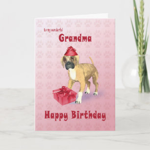 Carte d'anniversaire pour une grand-mère avec un c