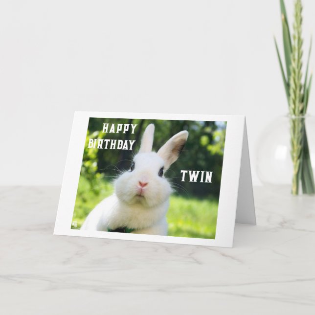CARTE D'ANNIVERSAIRE POUR UNE "JUMELLE" (Devant)