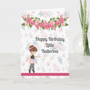 Carte d'anniversaire pour une petite Ballerina