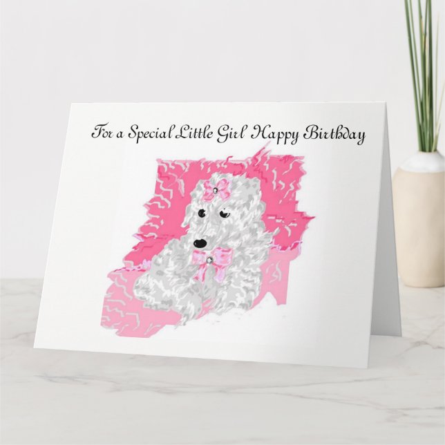 Carte d'anniversaire pour une petite fille (Devant)