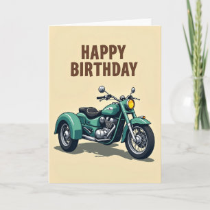 Carte d'anniversaire pour véhicule sarcelle