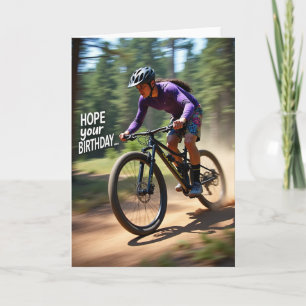 Carte d'anniversaire pour vélo d'action