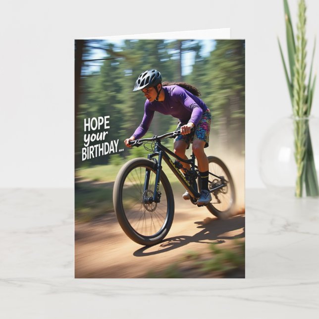 Carte d'anniversaire pour vélo d'action (Devant)