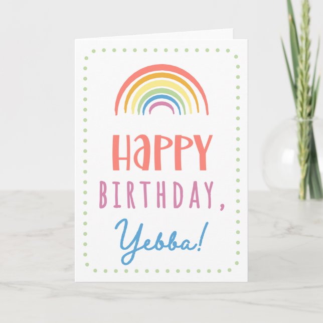 Carte d'anniversaire pour Yebba (Devant)
