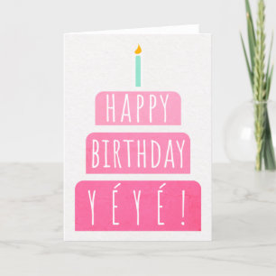Carte d'anniversaire pour Yéyé