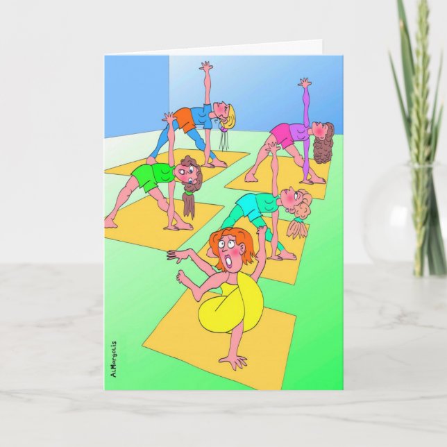 Carte d'anniversaire pour Yoga Lover - Twisted Yog (Devant)