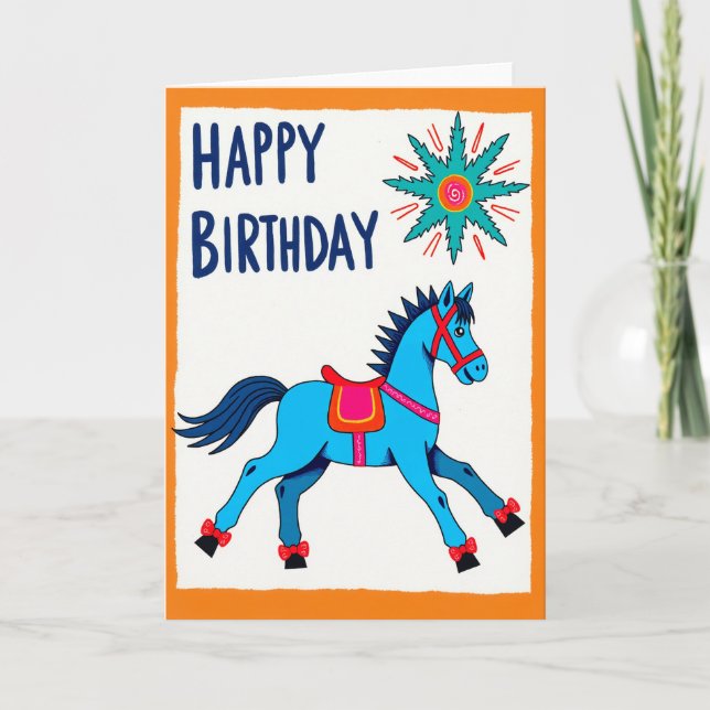 Carte d'anniversaire Prancing Pony (Devant)
