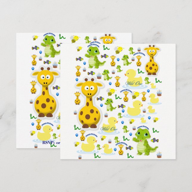 Carte d'anniversaire premier "Sauvageon" (Devant / Derrière)