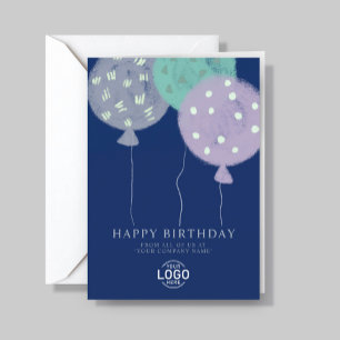 Carte d'anniversaire professionnelle avec ballons