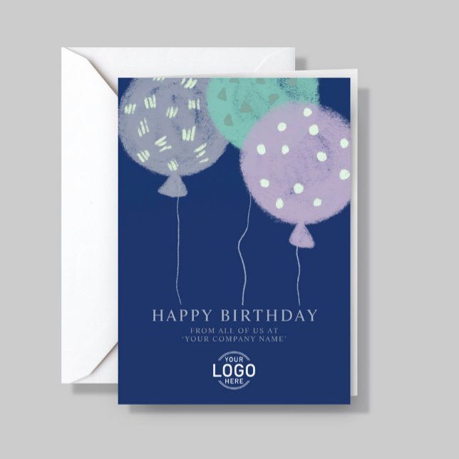 Carte d'anniversaire professionnelle avec ballons  (Créateur téléchargé)
