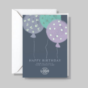 Carte d'anniversaire professionnelle avec ballons