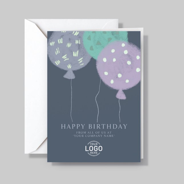Carte d'anniversaire professionnelle avec ballons  (Créateur téléchargé)