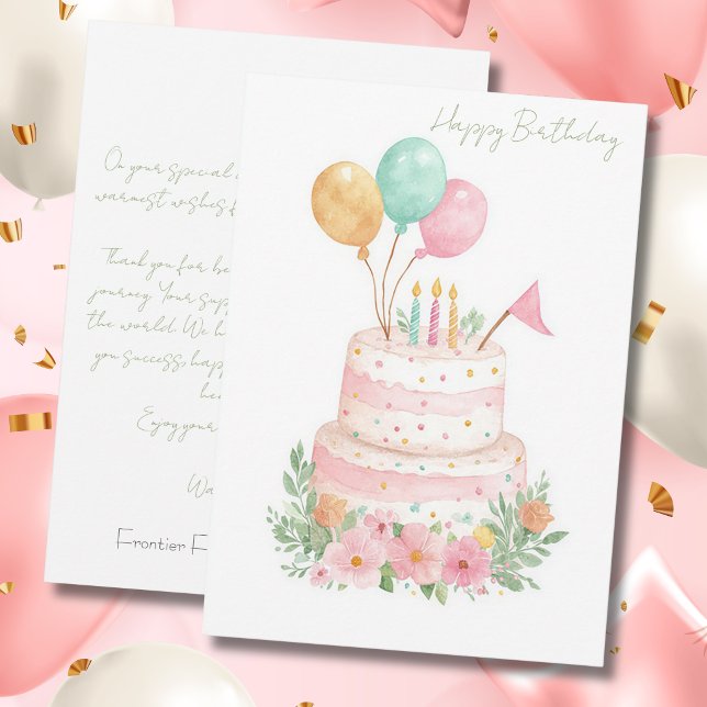 Carte d'anniversaire professionnelle personnalisée (Créateur téléchargé)