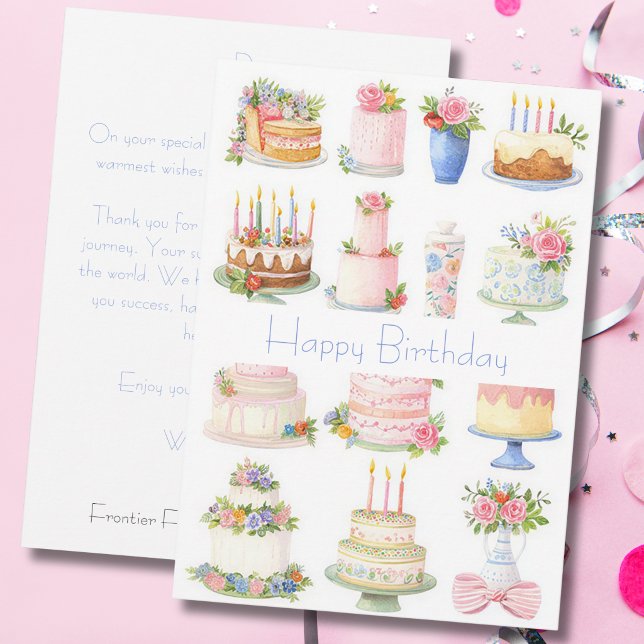 Carte d'anniversaire professionnelle personnalisée (Créateur téléchargé)
