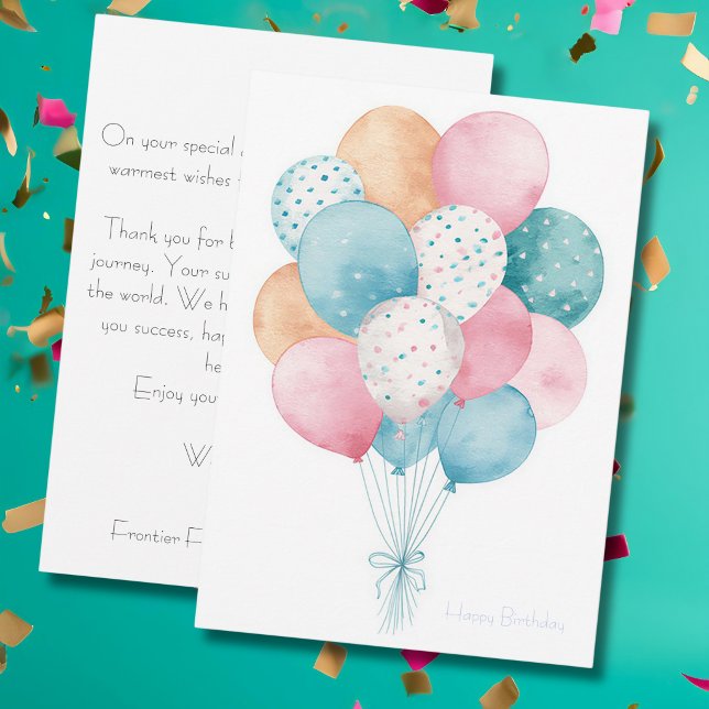 Carte d'anniversaire professionnelle personnalisée (Créateur téléchargé)
