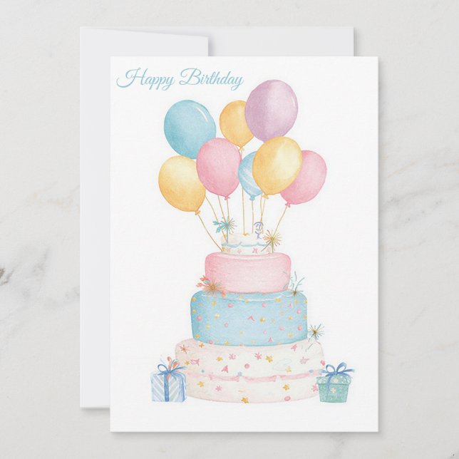 Carte d'anniversaire professionnelle personnalisée (Devant)