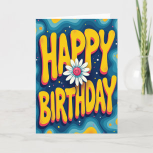 Carte d'anniversaire psychédélique