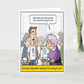 Carte d'anniversaire Punny 40e