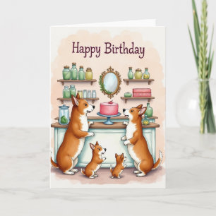 Carte d'anniversaire Puppy Cake