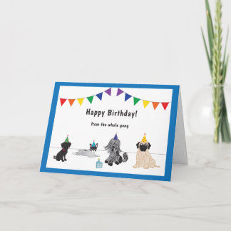 Carte d'anniversaire Puppy Gang